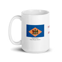The Great State of Delaware Flag White Glossy Mug