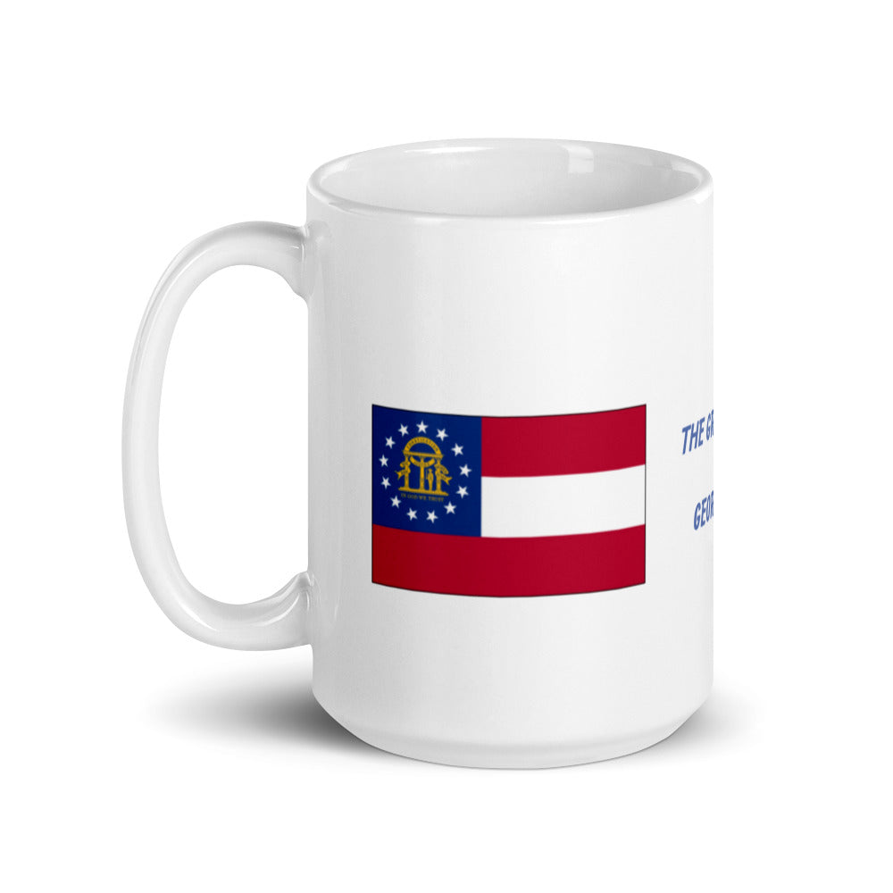 The Great State of Georgia Flag White Glossy Mug