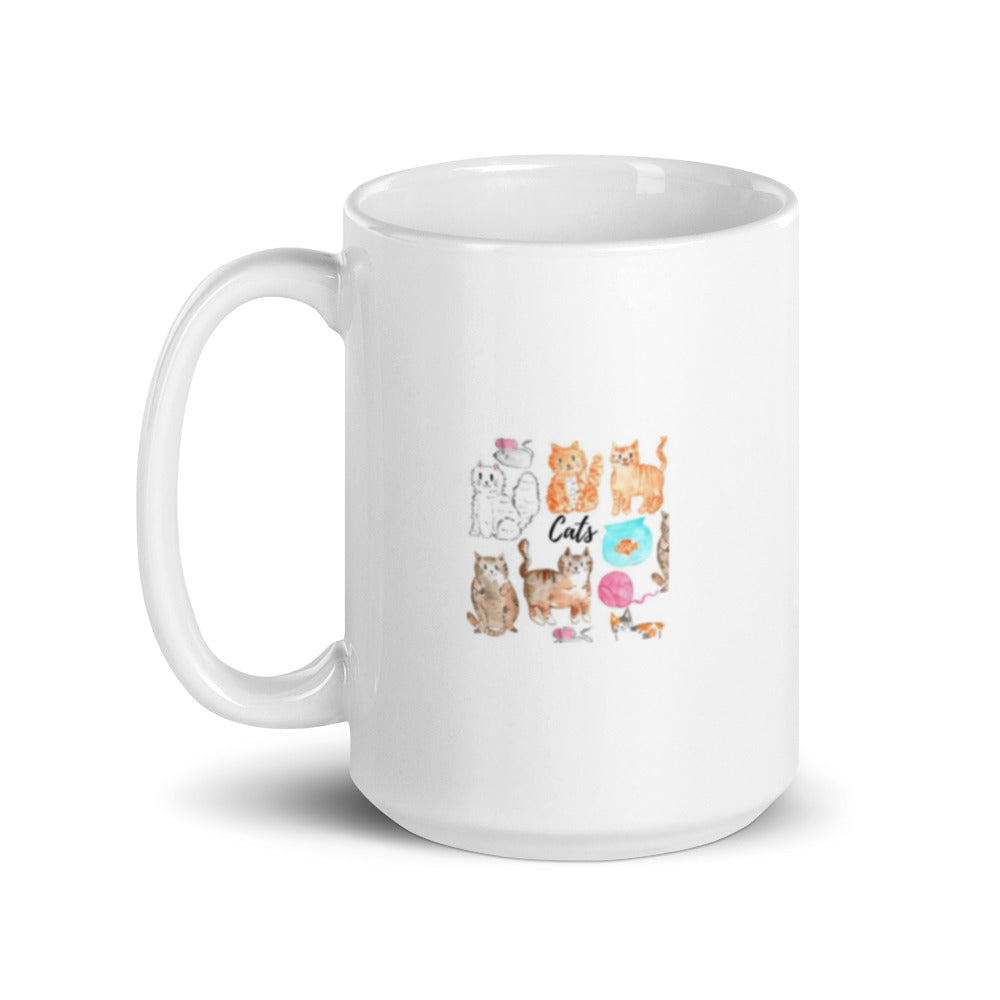 Cats White Glossy Mug