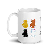 I Work Hard for My Kittens White Glossy Mug