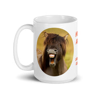 Horsing Around White Glossy Mug