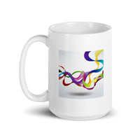 Colorful Abstract Art  White Glossy Mug