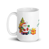 Merry Christmas with Santa White Glossy Mug