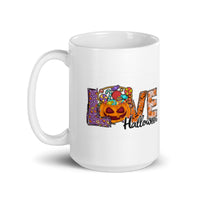 I Love Halloween White Glossy Mug