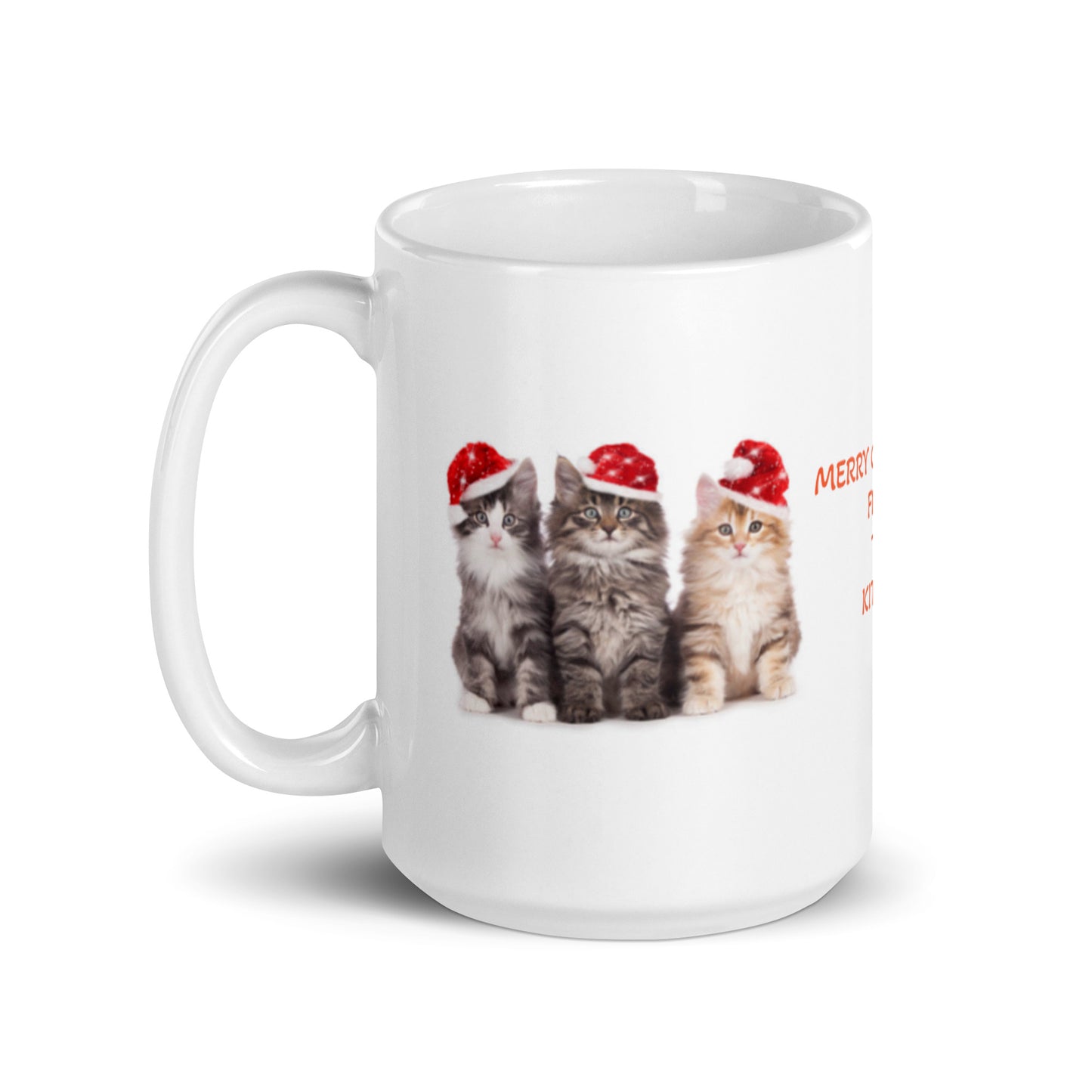 Merry Christmas from the Kittens White Glossy Mug