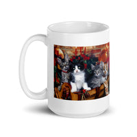 The Kittens Wish You A Very Merry Christmas White Glossy Mug