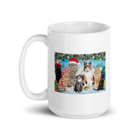 Kitten Christmas Design White Glossy Mug