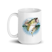 Worlds Greatest Fisherman Merry Christmas White Glossy Mug