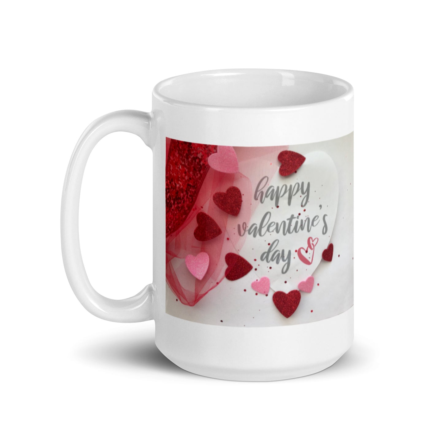 Happy Valentines Day with Hearst White Glossy Mug