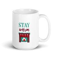 Stay Warm White Glossy Mug