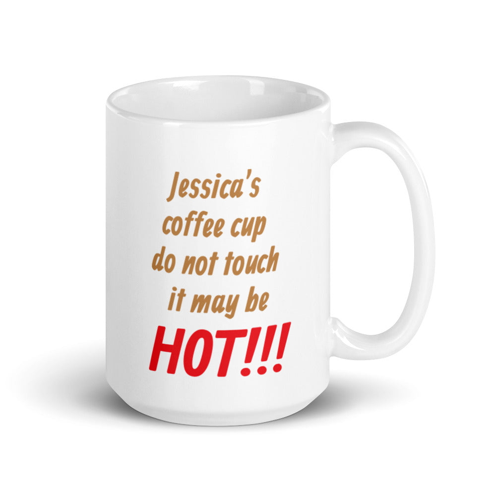 Jessica's Design White Glossy Coffee Mug
