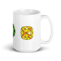 Diamond Design White Glossy Mug
