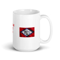 Arkansas State Flag White Glossy Coffee Mug