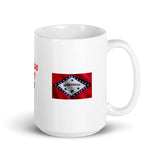 Arkansas State Flag White Glossy Coffee Mug