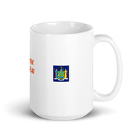 New York State Flag Design White Glossy Mug