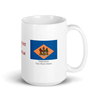 The Great State of Delaware Flag White Glossy Mug