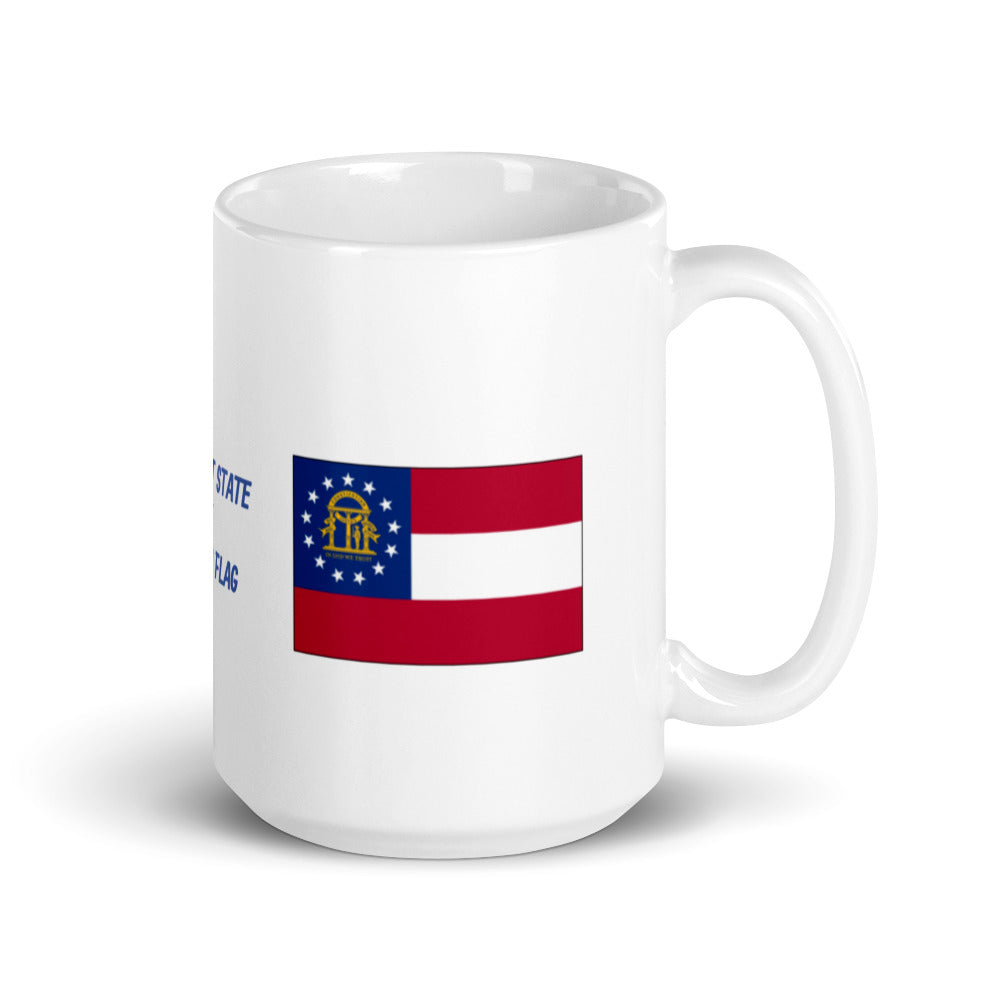 The Great State of Georgia Flag White Glossy Mug
