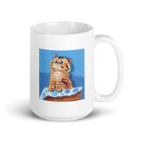 Cute Kitten Design White Glossy Mug