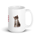 Great Day with Coffee and My Kitten White Glossy Mug