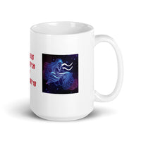 Zodiac Sign Aquarius Design White Glossy Mug