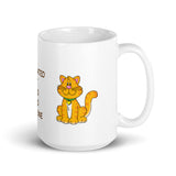 Motivated By Cats & Caffeine White Glossy Mug