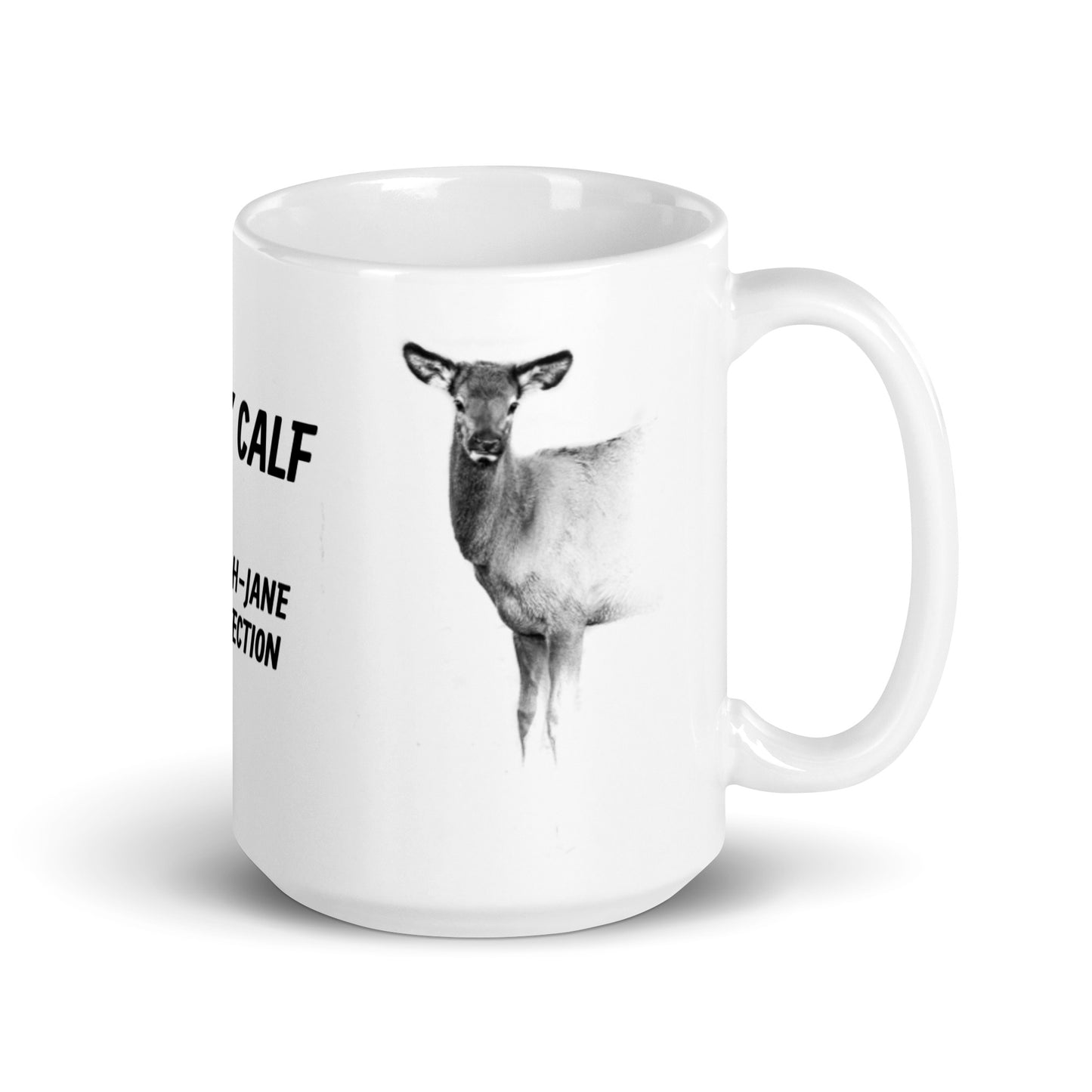 Sarah-Jane Collection Elk Calf  White Glossy Mug