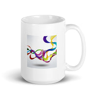 Colorful Abstract Art  White Glossy Mug