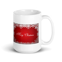 Merry Christmas Holiday White Glossy Mug