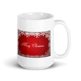 Merry Christmas Holiday White Glossy Mug