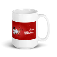 Holiday Merry Christmas White Glossy Mug