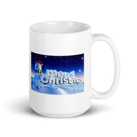 Merry Christmas Holiday White Glossy Coffee Mug