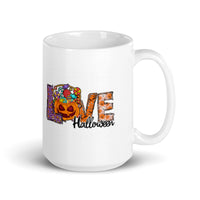 I Love Halloween White Glossy Mug
