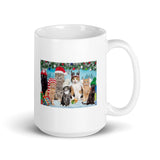 Kitten Christmas Design White Glossy Mug