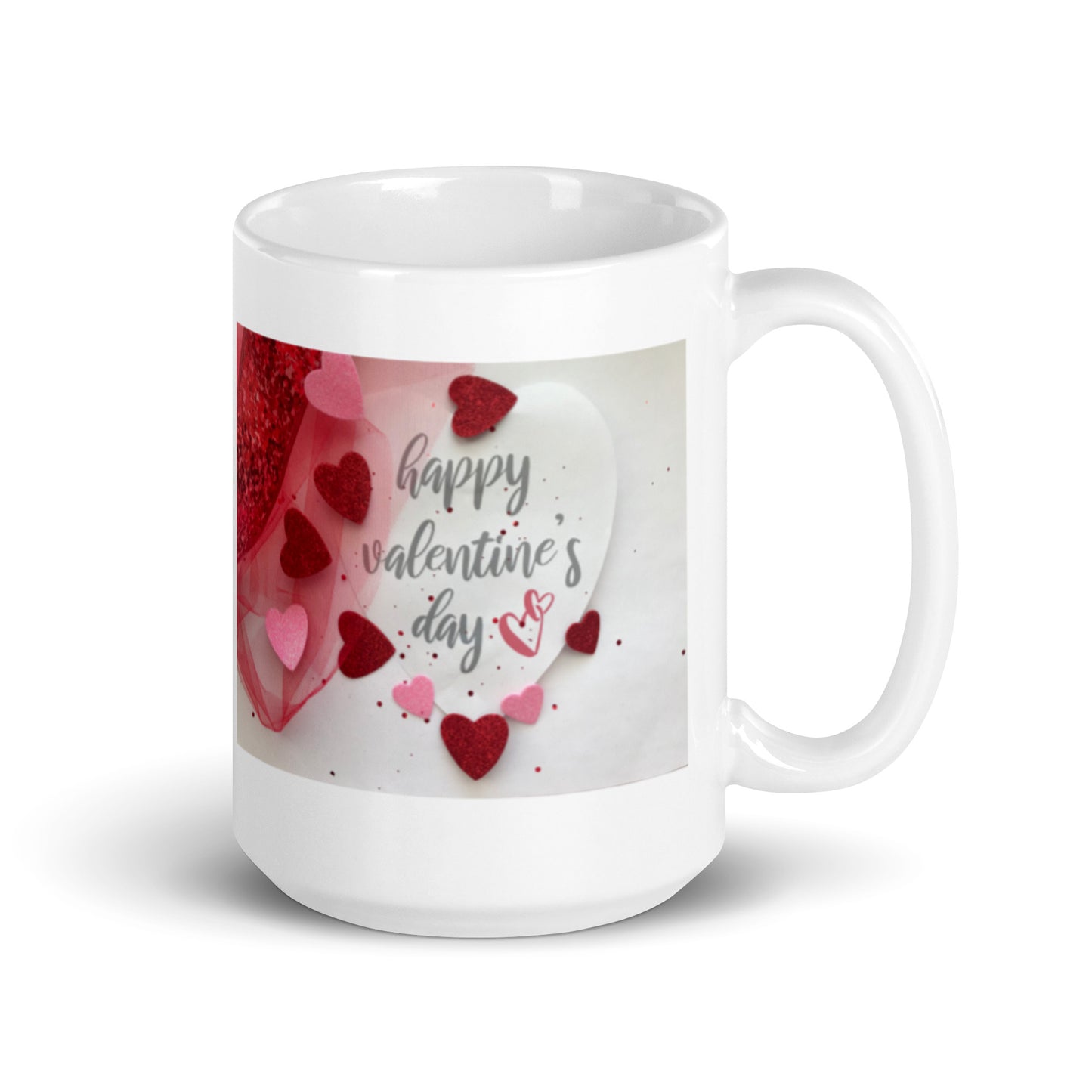 Happy Valentines Day with Hearst White Glossy Mug