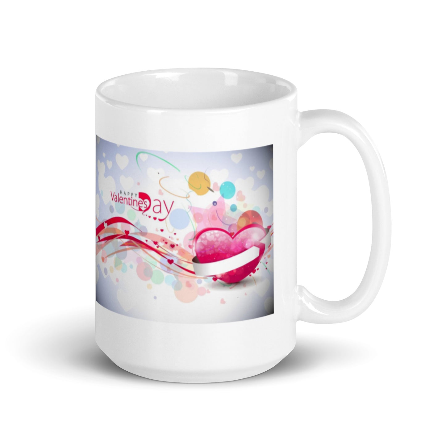 Happy Valentine Day White Glossy Mug