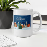 Merry Christmas Holiday White Glossy Mug