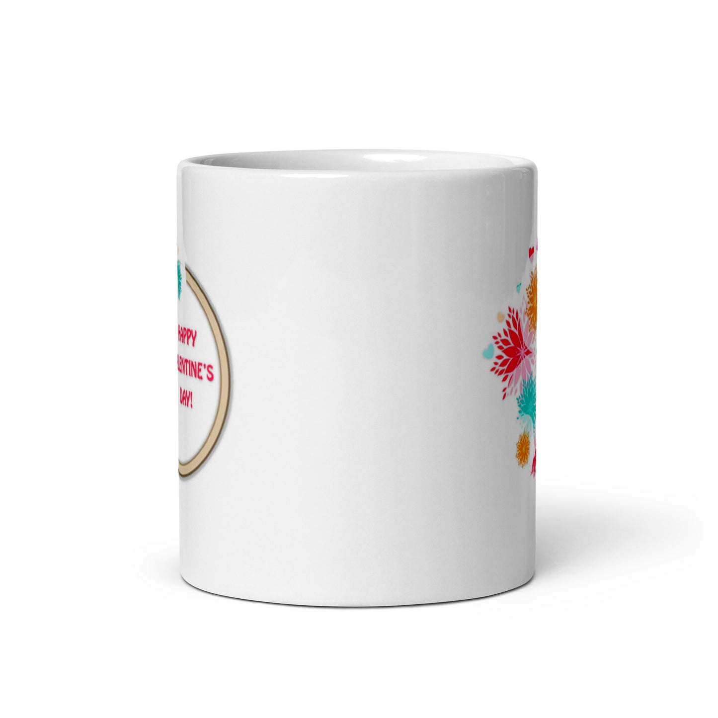 Happy Valentine Day White Glossy Coffee Mug