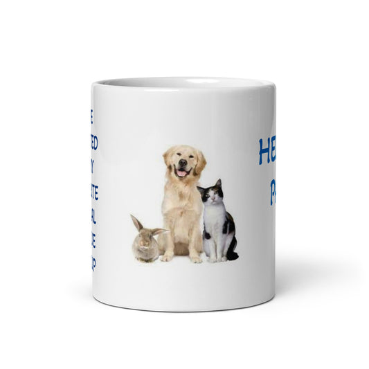 White glossy mug