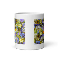 Assorted Flower Design White Glossy Mug