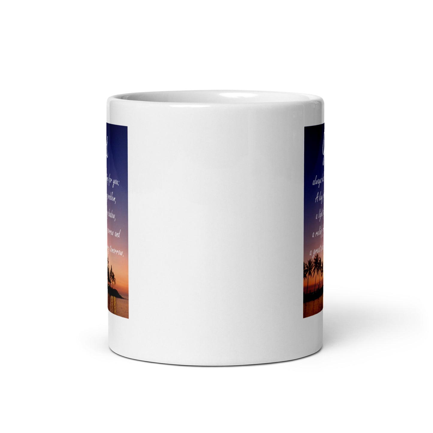 God Has Something for You White Glossy Mug