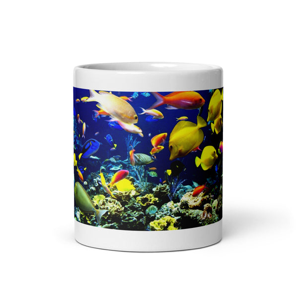 Aquarium Fish White Glossy Mug