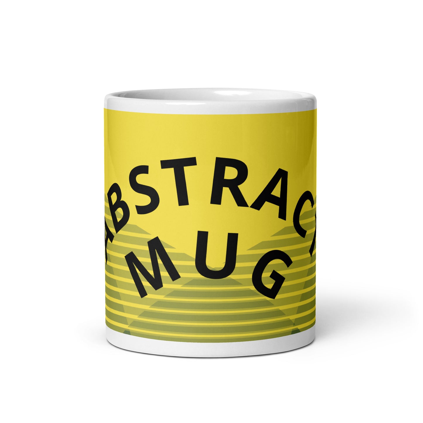 Abstract Art Design White Glossy Mug