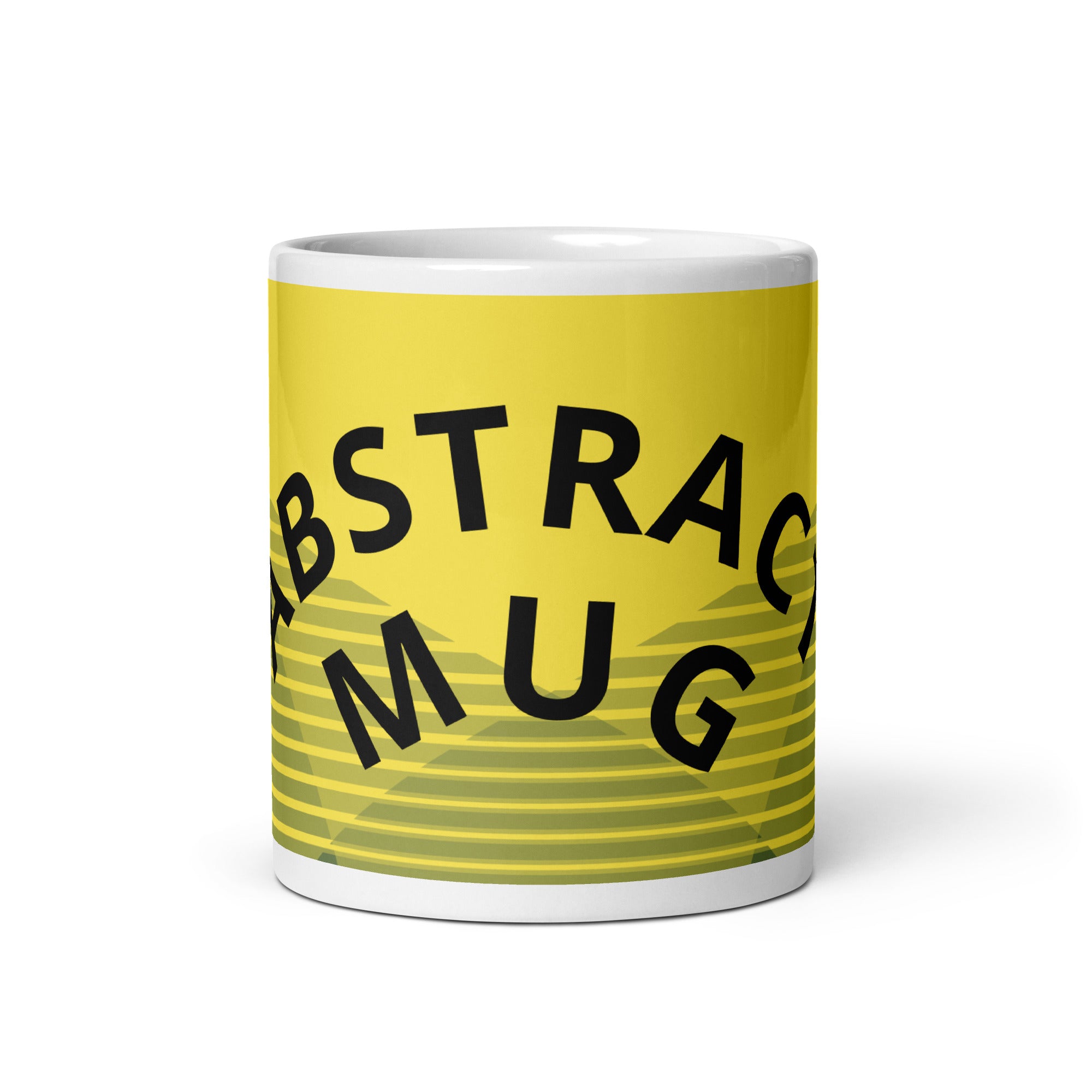 Abstract Art Design White Glossy Mug