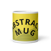 Abstract Art Design White Glossy Mug