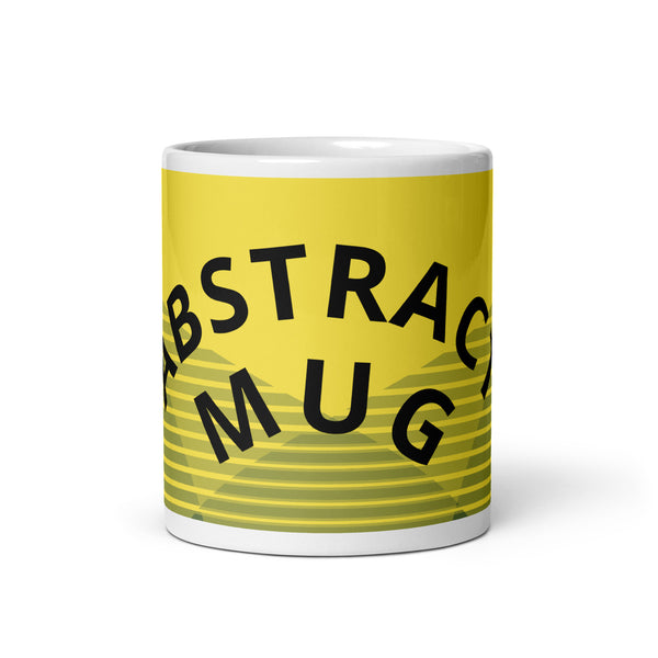 Abstract Art Design White Glossy Mug