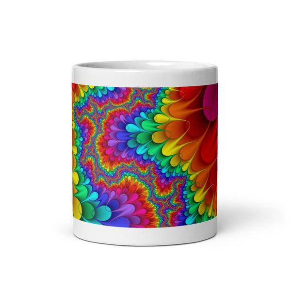 Abstract Art Design White Glossy Coffee Mug