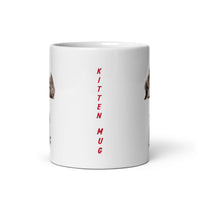Kitten Design Coffee White Glossy Mug