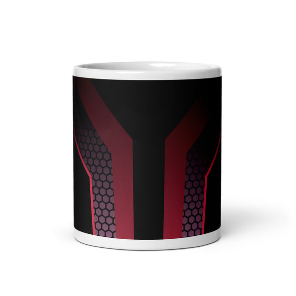 Abstract Art Design White Glossy Coffee Mug