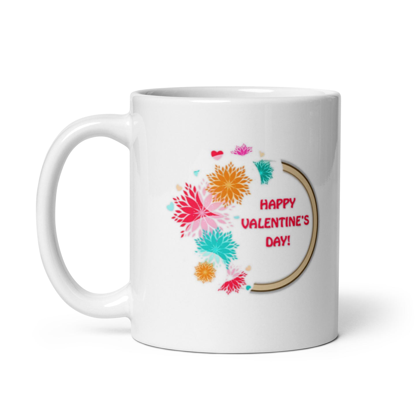 Happy Valentine Day White Glossy Coffee Mug