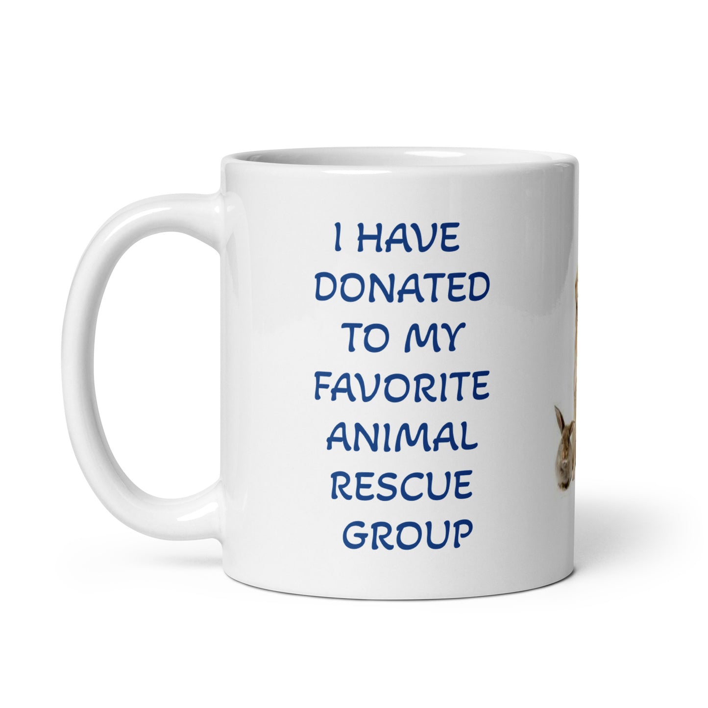 White glossy mug